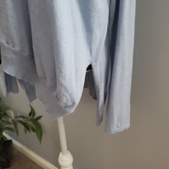 Acrobat Blue Lightweight Hi-Low Hem Oversized Sweater XS/S - Picture 4 of 8